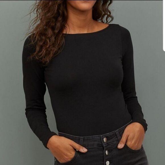 Sam Edelman boat neck bodysuit, large - Picture 1 of 8